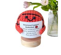 Generisch - Muñecas de fútbol de Ganchillo, 6 x 6 x 6,5 cm, con Dicho de Aliento, Deportivo, artesanía, antiestrés, de algodón Suave, para Amantes del Fitness, Amigos,