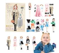 Generisch Muñecas magnéticas de Vestir, muñecas magnéticas | Muñeca de de Papel - Puzle de Vestir magnético portátil sin Rebabas para niñas de cumpleaños