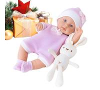 Generisch Muñecas para niñas, 30 cm, lavable, realista, decoración del hogar con conejito, muñeca infantil real, regalo para familiares, amigos, adolescentes, hijas, habitaciones infantiles
