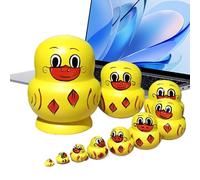 Generisch Muñecas rusas | Compacto y pintado a mano - Figuras de madera hechas a mano Rusia | Para chimenea, exhibición, dormitorio, habitación infantil y como decoración de mesa en días festivos