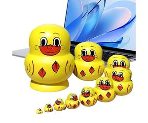 Generisch Muñecas rusas | Compacto y pintado a mano - Figuras de madera hechas a mano Rusia | Para chimenea, exhibición, dormitorio, habitación infantil y como decoración de mesa en días festivos