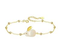 Generisch Natural Mensajes Joyería Animal Pet Colgante Beaded Pulsera Anklet Gold Plated All Ocasiones Holiday Easter Sister Pulsera Pequeña elección Anillos, talla única, Cristal artificial