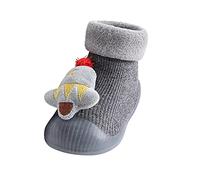 Generisch Navidad niños 3D calcetines bebé dibujos animados zapatos niño niño mocasines prewalker niñas zapatos de bebé, gris, 24 EU