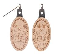 Generisch Needle Threader - Borroidery and Sewing Carved Beechwood Threaders | Hand Sewing Needle Threaders | 2 NeedleThreader for Embroidery | Knitting Craft Making Tool for Dad Husband Grandma