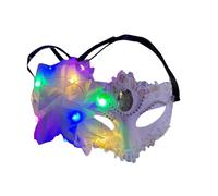 Generisch Negro de Aries Mascarada Media Cara Halloween Princesa Cosplay Chispa de hielo, Blanco, talla única