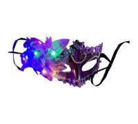 Generisch Negro de Aries Mascarada Media Cara Halloween Princesa Cosplay Chispa de hielo, morado, talla única