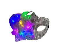 Generisch Negro de Aries Mascarada Media Cara Halloween Princesa Cosplay Chispa de hielo, plata, talla única