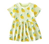 Generisch Niño Niña Manga Corta Fruta Estampados Princesa Vestido Baile Fiesta Vestidos Ropa Traje de Ballet, verde, 6-12 meses