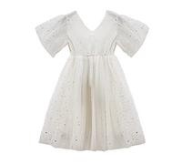 Generisch Niños Niños Vestidos Largos Para Niñas Estrella Impreso Vestido Casual Chica Grande Ropa Verano Vestido Sin Mangas, Blanco, 2-3 años