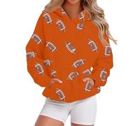 Generisch No te preocupes, no es mi sangre, sudadera con capucha de Halloween para mujer, primavera, elegante, naranja, L
