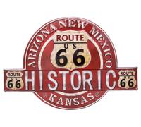 Generisch Nostalgic Art - Cartel de chapa (50 x 34 cm, ovalado), diseño retro de Ruta 66