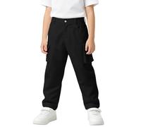 Generisch Novedades 2026 Pantalones cargo al aire libre para niños, pantalones de senderismo para, adolescentes adolescentes, pantalones deportivos de jogging, ropa casual, ropa de calle, Negro , 13