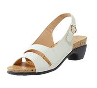 Generisch Novedades 2027 Sandalias Mujer Elegantes Cómodas Dedos Abiertas Sandalias de Tacón Bajo Grueso, Blanco, 39 EU