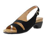 Generisch Novedades 2027 Sandalias Mujer Elegantes Cómodas Dedos Abiertas Sandalias de Tacón Bajo Grueso, Negro , 42 EU