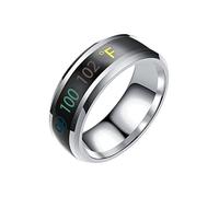 Generisch Novias Anillos Pareja Temperatura Indicador Inteligente Anillo Mágico Anillos Anillos Joyería Anillos Señoras Plata, 8, Cobre, Sin piedra preciosa