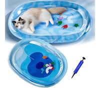 Generisch Nueva alfombrilla de agua engrosada para gatos, resistente a los arañazos, alfombrilla de agua para gatos, piscina para gatos, alfombrilla de refrigeración para gatos, gato con bomba de