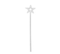 Generisch Nuevo 2026 hada princesa ángel varita mágica estrella varita mágica para Halloween, cumpleaños, fiesta, boda, cosplay (plata, 33 x 3 cm)