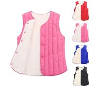 Generisch Nuevo chaleco acolchado para niños corto - Chaleco de algodón sin mangas con botones Abrigo acolchado de color sólido Abrigo cálido a prueba de viento Abrigo de invierno Chaleco de plumas