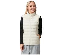 Generisch Nuevo chaleco de plumas para mujer, plegable, sin mangas, acolchado, con cremallera, grueso, cálido, liso, abrigo de invierno, Blanco, 5XL
