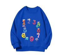 Generisch Number Day Girls and Boys Kids Sweatshirts Fun Colorful Numbers Suéter barato Adolescentes Niñas, azul, 10-11 años