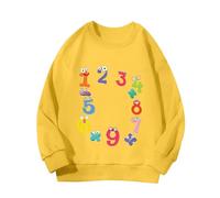 Generisch Number Day Girls and Boys Kids Sweatshirts Fun Colorful Numbers Suéter barato Adolescentes Niñas, amarillo, 3-4 años