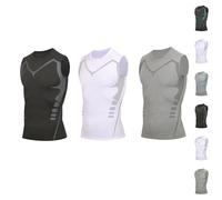 Generisch Nuvraa V2 Camiseta de Compresión V Boost Shapewear Shirt para Hombre, Ionic Shaping Shirt para Hombres para un Cuerpo Perfecto, 3 piezas-B, XL