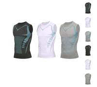 Generisch Nuvraa V2 Camiseta de Compresión V Boost Shapewear Shirt para Hombre, Ionic Shaping Shirt para Hombres para un Cuerpo Perfecto, 3 piezas-A, 5XL