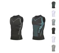 Generisch Nuvraa V2 Camiseta de Compresión V Boost Shapewear Shirt para Hombre, Ionic Shaping Shirt para Hombres para un Cuerpo Perfecto, Negro , 5XL