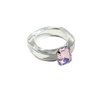 Generisch O Anillos Junta Sanitaria Colorido Acrílico Rhinestone Anillo para Mujeres Lindo Accesorios de Traje Anillos Indios, talla única, Resina, Sin piedras preciosas