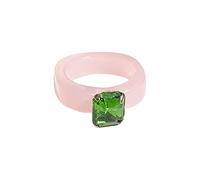 Generisch O Anillos Junta Sanitaria Colorido Acrílico Rhinestone Anillo para Mujeres Lindo Accesorios de Traje Anillos Indios, talla única, Resina, Sin piedras preciosas