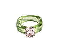 Generisch O Anillos Junta Sanitaria Colorido Acrílico Rhinestone Anillo para Mujeres Lindo Accesorios de Traje Anillos Indios, talla única, Resina, Sin piedras preciosas