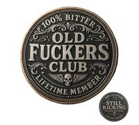 Generisch Old Fckers Club Lifetime Member Coin Still Kicking No Rules No Filters humorvolle Challenge Coin Männer Coleccionable Rentner Geburtstag Geschenk 1 Stück