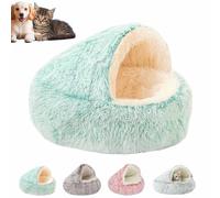Generisch Olvys Cozy Cocoon Pet Bed for Dogs, Olvys Dog Bed with Hood, Cama para perros pequeños con cueva cubierta, cama para mascotas pequeñas medianas y grandes (verde, S)
