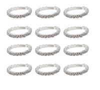 Generisch Ordner Mit 4 Ringen 12 Stück (12 Farben) Elastischer Zehenring mit Kristallen, Gemischte Farben, Körperschmuck-Set Damen Ringe Billige, Einheitsgröße, Zinc, Sin piedras preciosas
