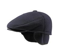 Generisch Orejas de otoño e invierno para hombre, gorra de lengua cálida gorra británica retro boina hacia adelante, marine, M