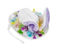 Generisch Orejeras de conejo de Pascua - Gorro con orejas de conejo rosa para niños | Colorido gorro de fieltro para actuaciones en escenario | Sombrero de Pascua para niños - Disfraz de