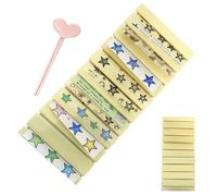 Generisch Organizador de láminas de transferencia | Estuche pequeño portátil con 10 compartimentos, de almacenamiento para decoración de uñas | para mujeres, niñas, estudiantes, novias, madres