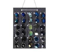 Generisch Organizador de pared para gafas de sol, con 15 compartimentos, colgador vertical de fieltro, almacenamiento de gafas en la pared, para mesita de noche, ayuda visual, lado de la cama