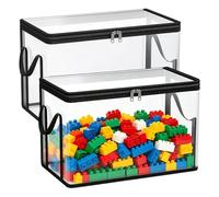 Generisch Organizzatore Per Giocattoli - 2 Pezzi Baule Bambole Grande Trasparente, Contenitori Portaoggetti Bambini Scatola Sacchetti PVC | Per Soggiorno Camera Da Casa Appartamento
