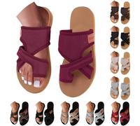 Generisch Orthopedic Sandals Women, Hausschuhe Damen Mesh Offen, OutdoorSandalen Atmungsaktivaktive Sandalen bequeme Zehensandalen leichte Slippers Indoor Outdoor Sportschuh Ortho Comfort Mesh Slipper