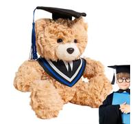 Generisch Oso de graduación, muñeca rellena, peluche con gorra, diseño decorativo suave, 9,84 x 7,87 x 5,91 pulgadas, calidad premium, ideal para la escuela secundaria, la universidad y la celebración