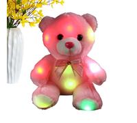 Generisch Oso de peluche | Muñeca LED suave y acogedora decoración del hogar | Oso de peluche suave con iluminación LED, para niños, niñas, compañera de viaje, camping, tiempo de juego, hora de dormir
