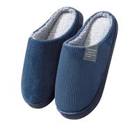 Generisch Otoño e invierno en casa zapatillas suaves informales cómodas y cálidas zapatillas de hombre zapatillas impermeables de un solo color par de zapatillas de algodón zapatos abiertos regalos de