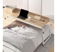 Generisch Overbed Table with Wheels - Versatile Laptop Trolley Computer Desk for Bed Use, ideal for Home and Office