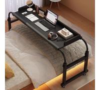 Generisch Overbed Table with Wheels - Versatile Laptop Trolley Computer Desk for Bed Use, ideal for Home and Office