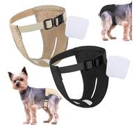 Generisch Pack de 4 pantalones de protección para perritas, con 3 compresas sanitarias, pantalones para perros en el vencimiento, bragas protectoras para perros