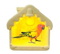 Generisch Pajarera para jaula, con iluminación LED e impresión 3D casa escondida para pájaros, para periquitos, periquitos, pinzones inseparables como cría y lugar para dormir