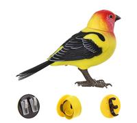 Generisch Pájaro Juguetes | Juguete de pájaro para niños pequeños | Escritorio electrónico que habla realista para mascotas para juego sensorial decoración de la habitación de cumpleaños