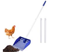 Generisch Pala de gallinero, pala de limpieza para aves de corral, herramienta de limpieza de aluminio extraíble, pala de limpieza para animales, aves de corral, gatos, perros, hámsters, cabras, pony