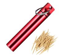 Generisch Palillo de dientes para monedero, palillo de bolsillo de aleación de aluminio, dispensador de contenedores | Pala higiénica para la cocina, restaurantes, casas, rojo, Siehe Beschreibung, Ver